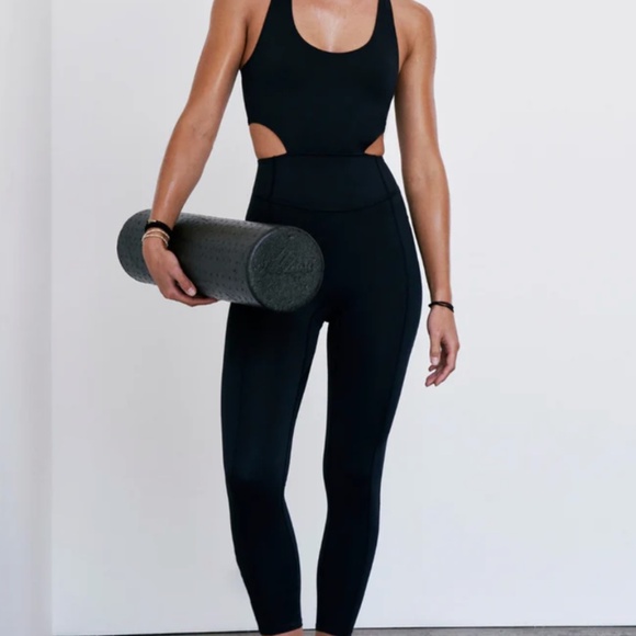 Free People Pants - NWT FREE PEOPLE MOVEMENT BACK IT UP ONESIE - BLACK 9134 - SMALL